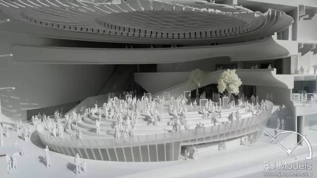 ▲戲曲中心概念模型的特色吊頂。