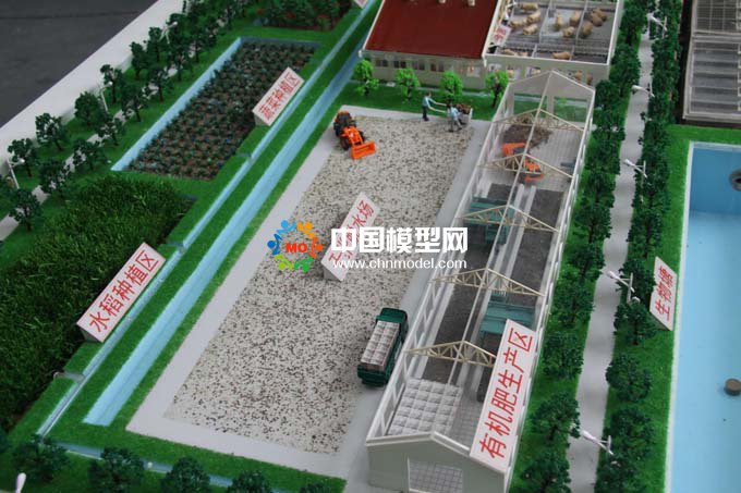 有機肥生產(chǎn)沙盤，生態(tài)循環(huán)污水處理沙盤模型