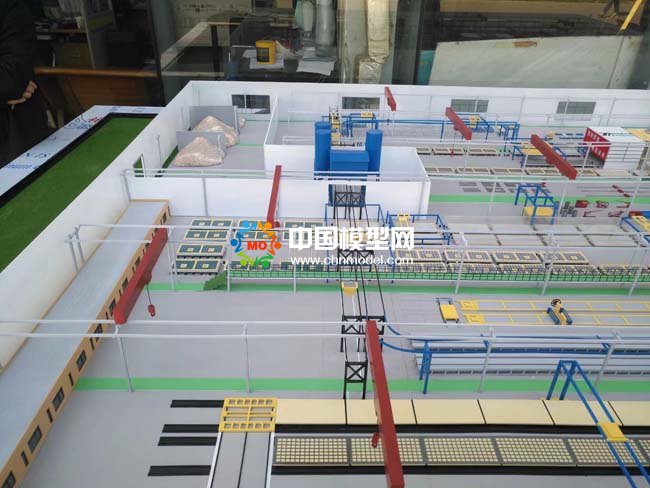 混凝土預制件沙盤模型，預制件生產線沙盤模型， 裝配式建筑沙盤模型