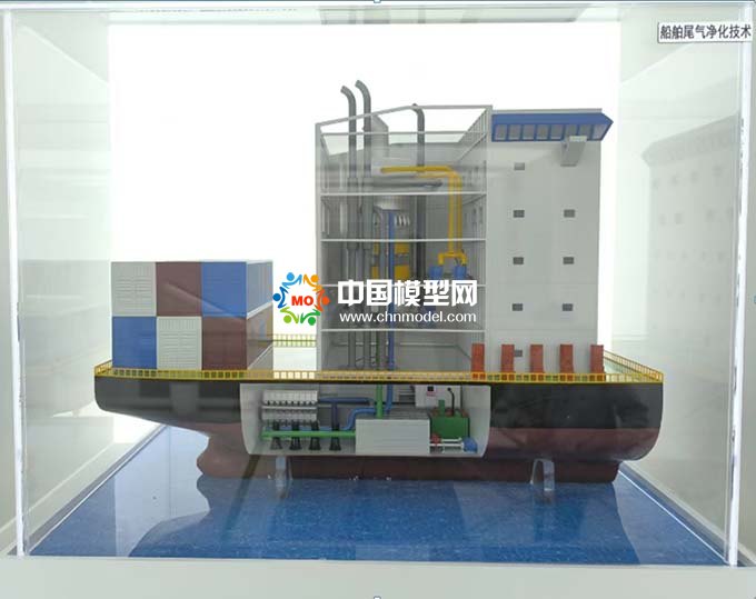 綠色船舶模型模型，廢氣凈化模型，船舶尾氣凈化模型